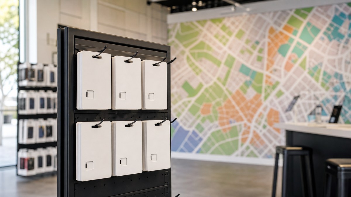 Blank SIM cards beside a blurred coverage map display, illustrating free carrier network trials